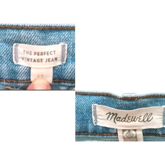 Madewell High Rise Perfect Vintage Jean 90s Mom Jean $135. Size 29. Excellent. - Picture 5 of 16